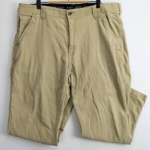 CAT Caterpillar Canvas Work Pants Mens 40x30 Tan Stretch Utility Workwear